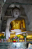 Myanmar - Sagaing, Shwe-kyet-kay a pagoda on a steep bank of the River close to the two parallel bridges linking Sagaing and Amarapura. 